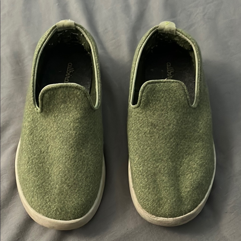 Allbirds Green Slippers with Suede-Like Upper